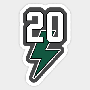 Breece Lightning 20 NY Jets Football Sticker